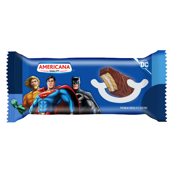 Vanilla Superman Chocolate Coated Cake Bar with Vanilla Cream - Wrapper